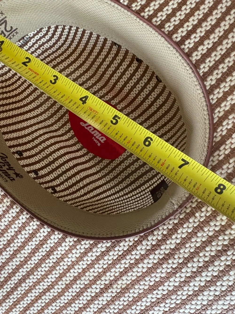 Tony Lama 25X Premium Striped Straw Cowboy Hat • Size 6 7/8  • NWOT